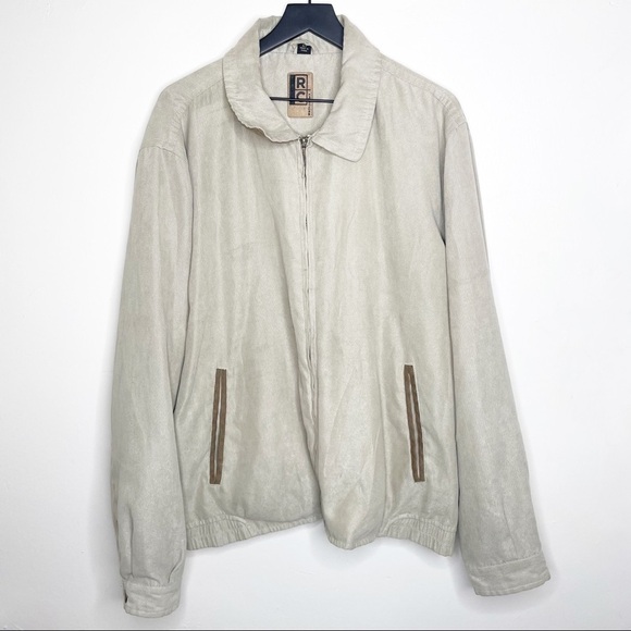 Robert Comstock Expedition Full Zip Bomber Jacket Beige Men’s Size XL Tall